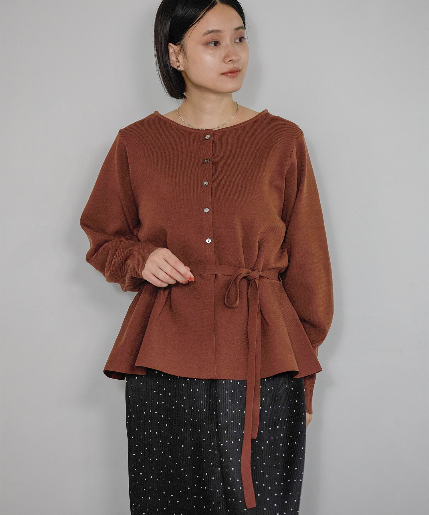 A part by 「【WEB限定】2WAYペプラムニットカーディガン」|カーディガン|