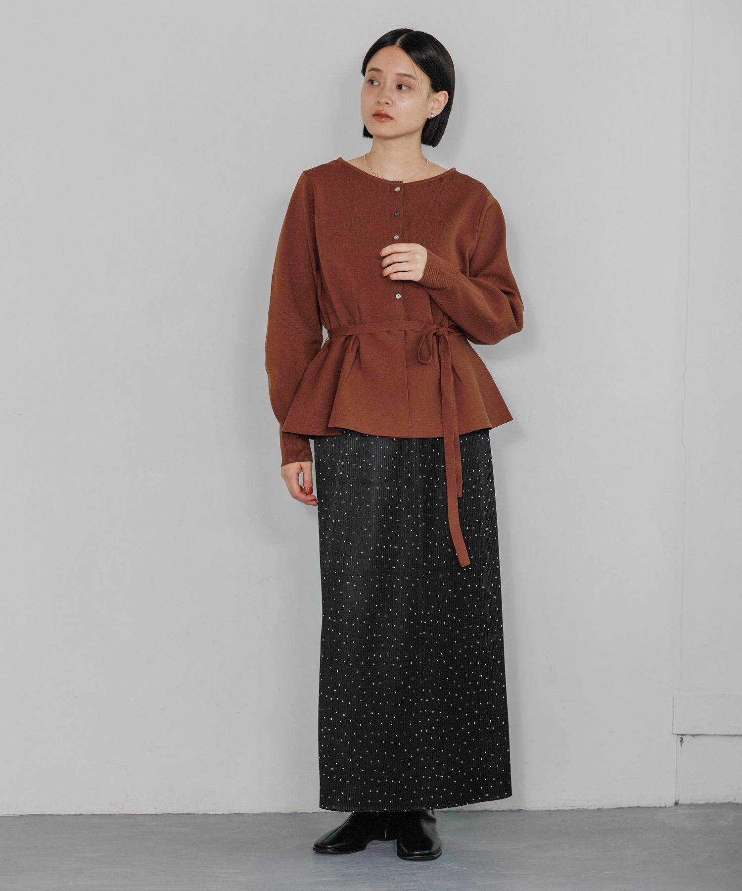 A part by 「【WEB限定】2WAYペプラムニットカーディガン」|カーディガン|