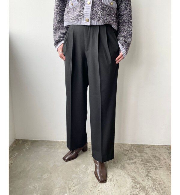 LOWRYS FARM「ＴＲスタイルＵＰワイドパンツ」|チノ|