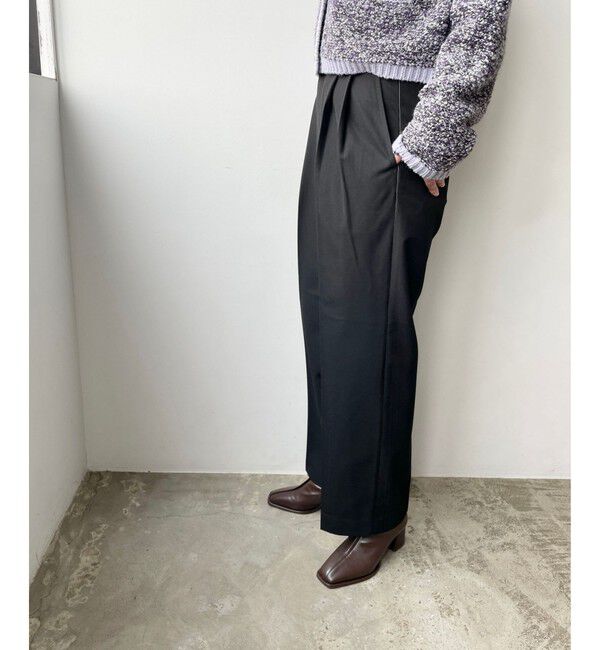 LOWRYS FARM「ＴＲスタイルＵＰワイドパンツ」|チノ|