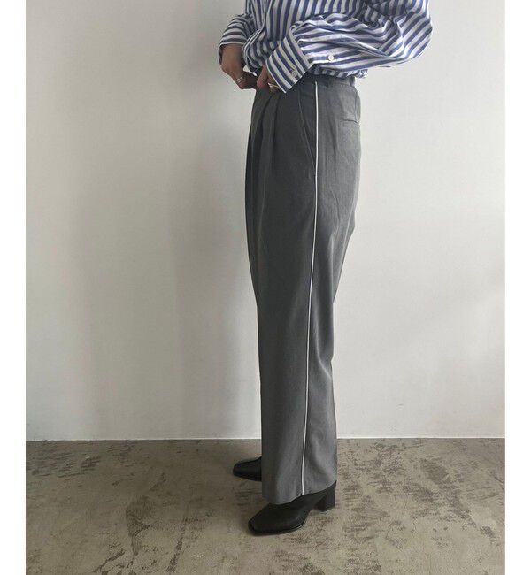 LOWRYS FARM「ＴＲスタイルＵＰワイドパンツ」|チノ|