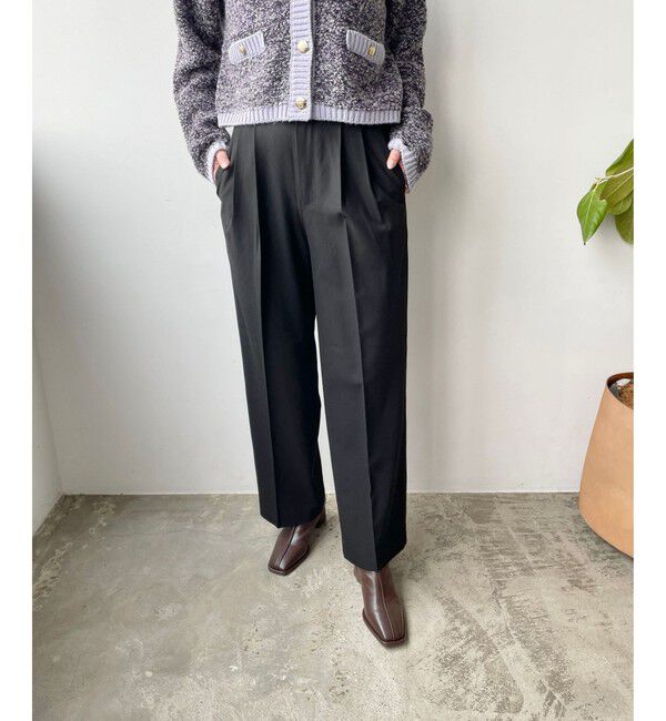 LOWRYS FARM「ＴＲスタイルＵＰワイドパンツ」|チノ|