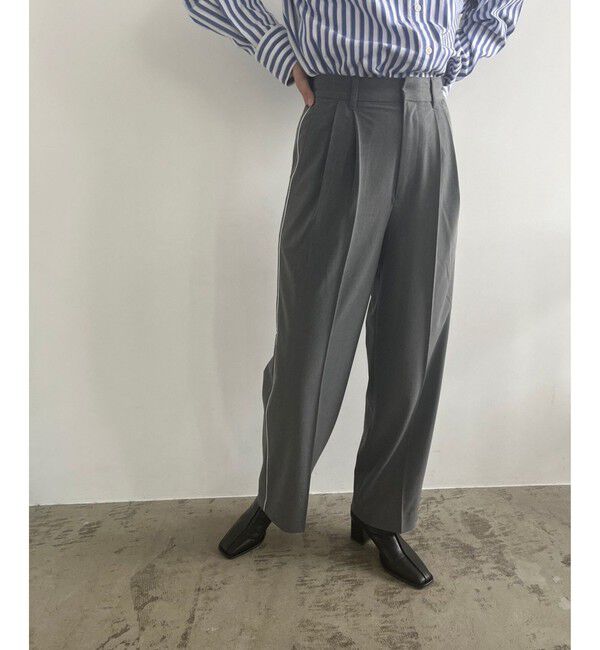 LOWRYS FARM「ＴＲスタイルＵＰワイドパンツ」|チノ|