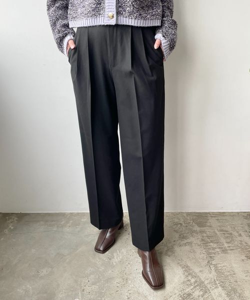 LOWRYS FARM「ＴＲスタイルＵＰワイドパンツ」|チノ|