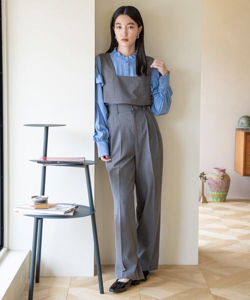 LOWRYS FARM「ＴＲスタイルＵＰワイドパンツ」|チノ|