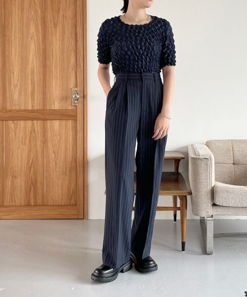 LOWRYS FARM「ＴＲスタイルＵＰワイドパンツ」|チノ|