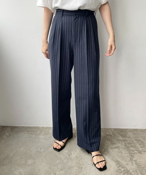 LOWRYS FARM「ＴＲスタイルＵＰワイドパンツ」|チノ|