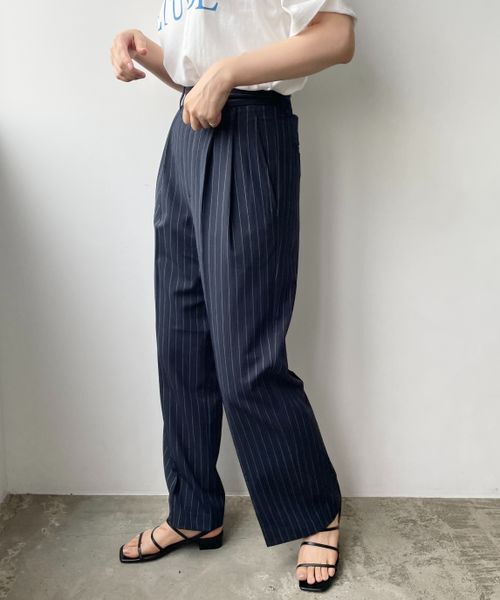 LOWRYS FARM「ＴＲスタイルＵＰワイドパンツ」|チノ|