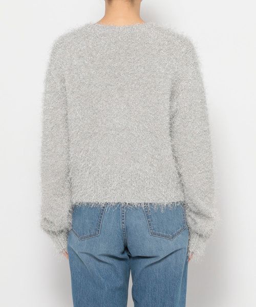 LOWRYS FARM「【ご自身の体形に合わせて選べるショート＆ロング丈あり】ラメシャギーカーディガンＬＳ」|カーディガン|