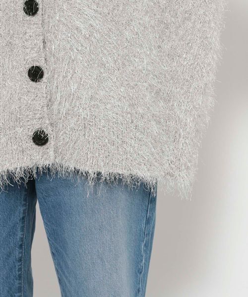 LOWRYS FARM「【ご自身の体形に合わせて選べるショート＆ロング丈あり】ラメシャギーカーディガンＬＳ」|カーディガン|