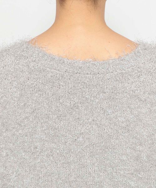 LOWRYS FARM「【ご自身の体形に合わせて選べるショート＆ロング丈あり】ラメシャギーカーディガンＬＳ」|カーディガン|