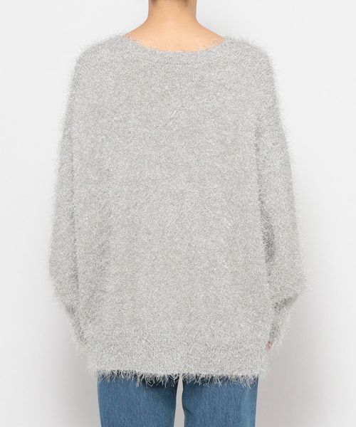 LOWRYS FARM「【ご自身の体形に合わせて選べるショート＆ロング丈あり】ラメシャギーカーディガンＬＳ」|カーディガン|