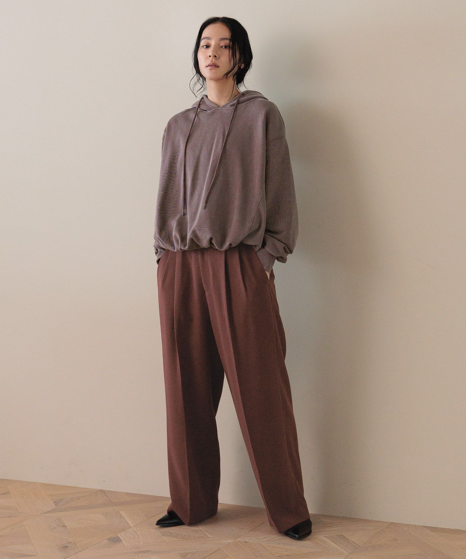 LOWRYS FARM「ＴＲワイドパンツ」|チノ|