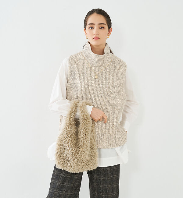 collex「【WEB限定】【EARTH MADE】CURLY FUR MARCHEBAG フ」|ハンドバッグ|