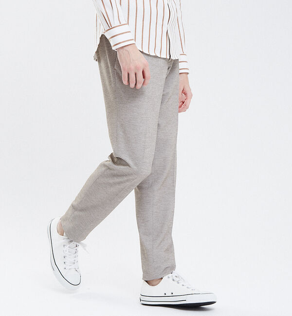 ABAHOUSE「【Recency of Mine】FLEX パリネハニカム パンツ」|スラックス|ベージュ