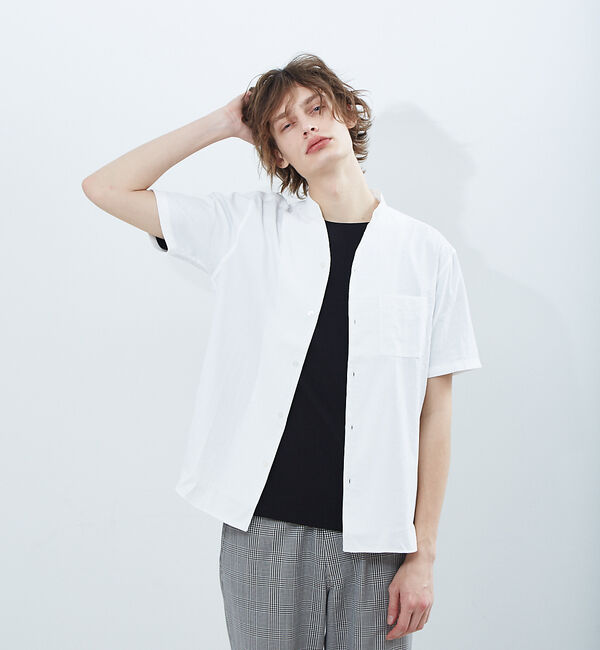 ABAHOUSE「【ノンストレス】圧着クルーネック 半袖Tシャツ」|Tシャツ・カットソー|