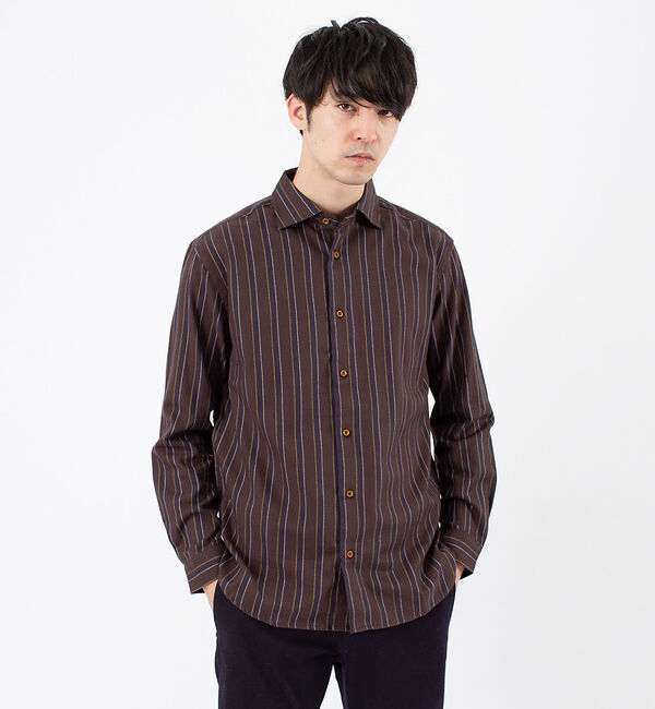 ABAHOUSE「コットン 起毛 シャツ」|シャツ・ブラウス|ブラウン