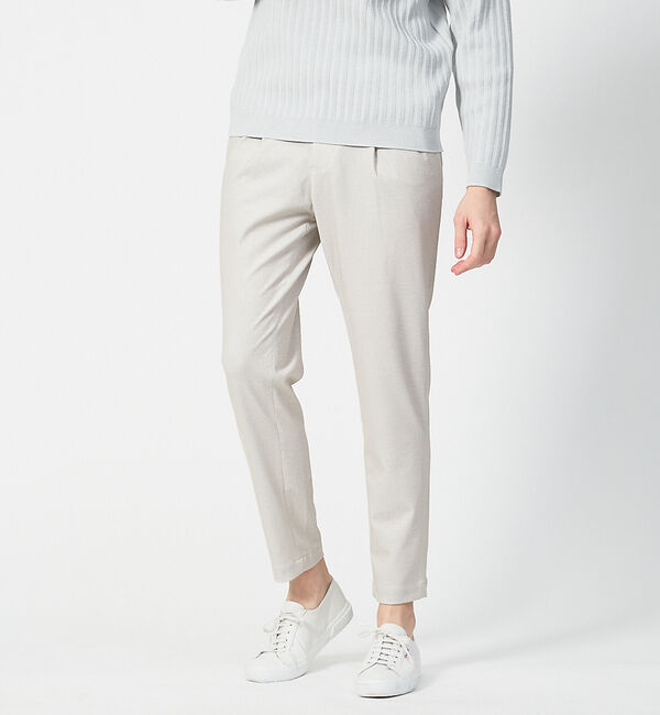 ABAHOUSE「Circle Mova ポンチツイル プリントパンツ」|その他|アイボリー