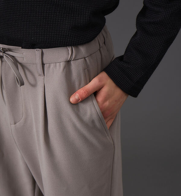 ABAHOUSE「ツイルジャージ イージーパンツスラックス」|スラックス|