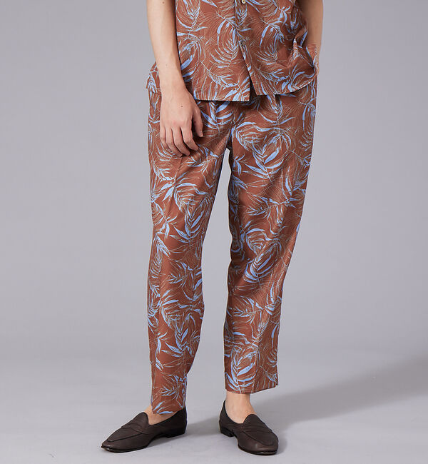 ABAHOUSE「ロンシャンプリント 総柄イージーパンツ」|その他|ブラウン系その他1