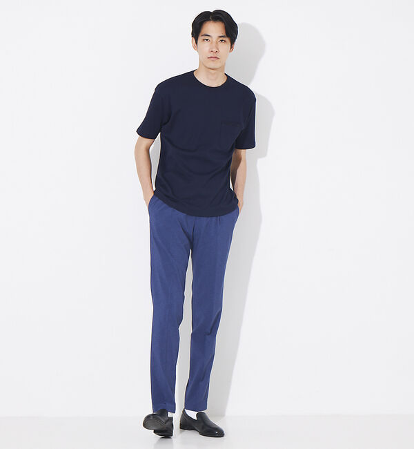 ABAHOUSE「ULTIMA 針抜き フライス クルーネック 半袖 ポケット Tシャツ」|Tシャツ・カットソー|