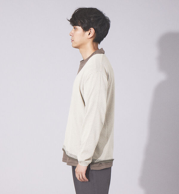 ABAHOUSE「【バスケット柄】 ワンボタン カーディガン」|カーディガン|