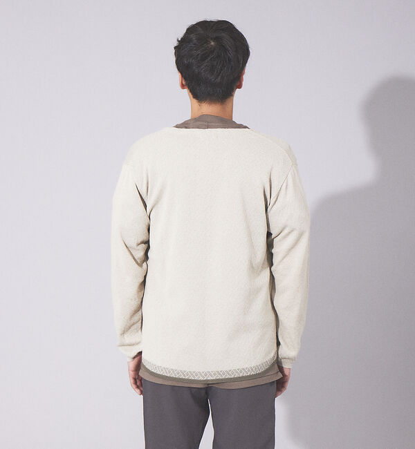 ABAHOUSE「【バスケット柄】 ワンボタン カーディガン」|カーディガン|