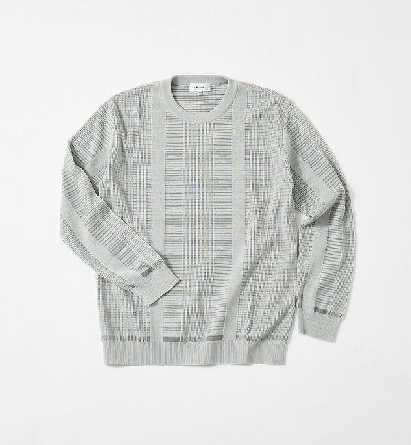 ABAHOUSE「【ラメ混シャドーブロック】プルオーバー ニット」|ニット・セーター|