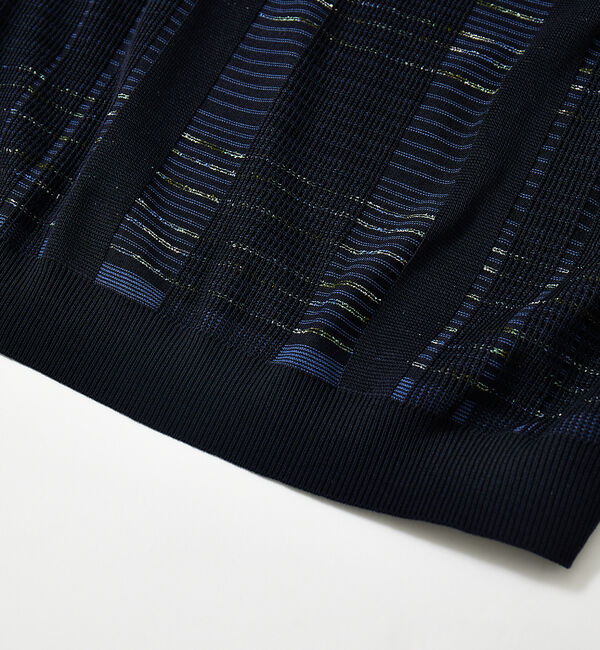 ABAHOUSE「【ラメ混シャドーブロック】プルオーバー ニット」|ニット・セーター|