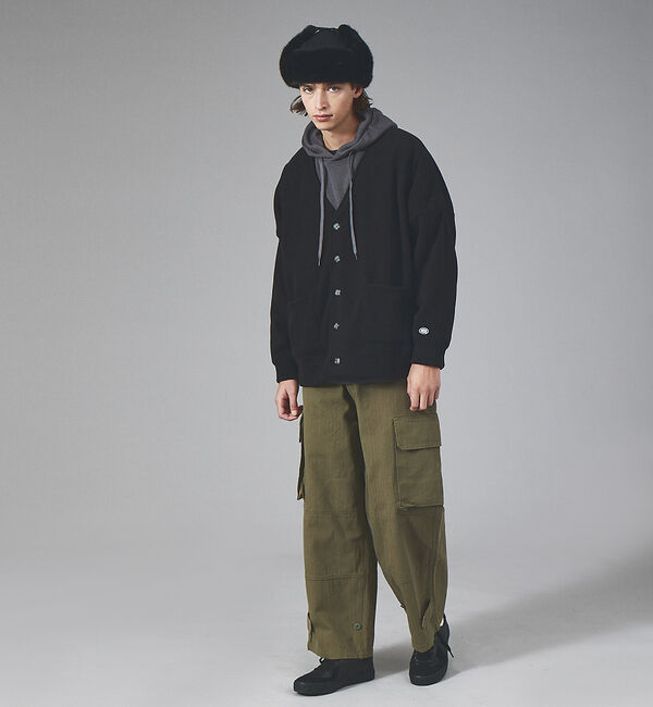 ABAHOUSE「【WEB限定】Discusマイクロフリース オーバーサイズカーディガン」|カーディガン|