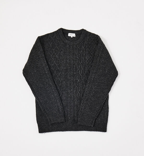 ABAHOUSE「【アラン編】パッチワーク クルーネック ニット」|ニット・セーター|スミクロ