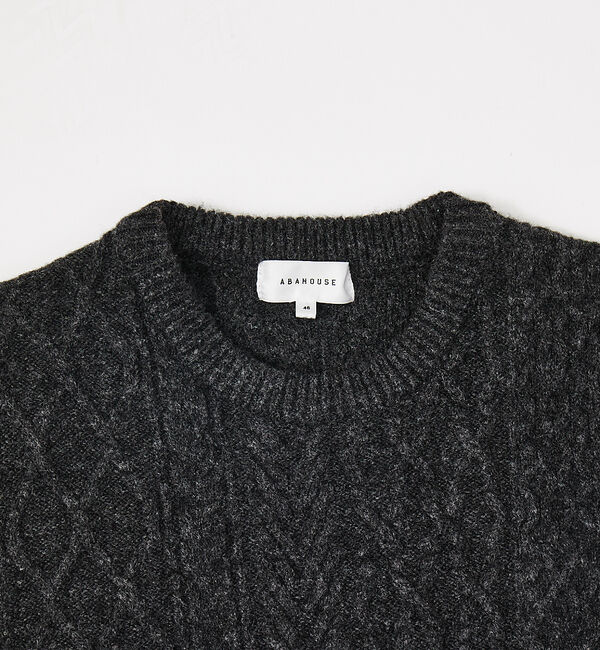 ABAHOUSE「【アラン編】パッチワーク クルーネック ニット」|ニット・セーター|
