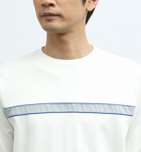 ABAHOUSE「【フロントパイピング】切り替え ポンチ ロングスリーブTシャツ」|Tシャツ・カットソー|