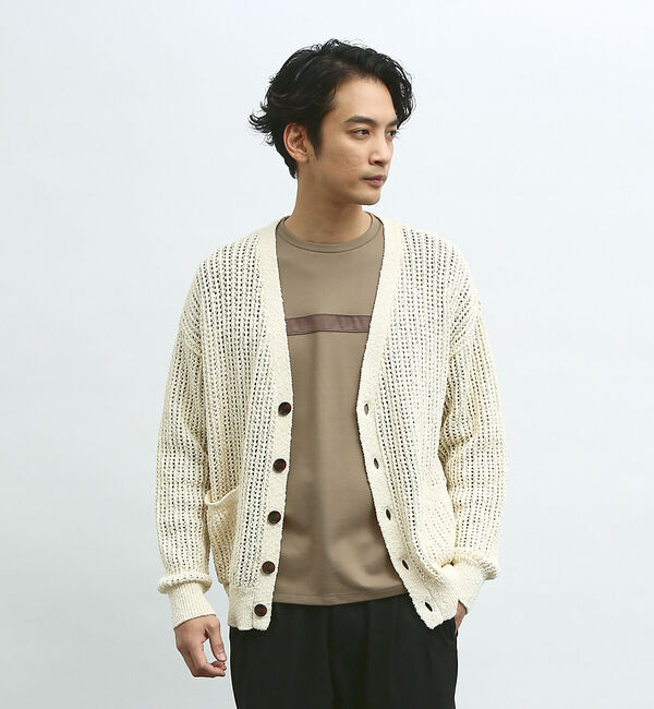 ABAHOUSE「【フロントパイピング】切り替え ポンチ ロングスリーブTシャツ」|Tシャツ・カットソー|