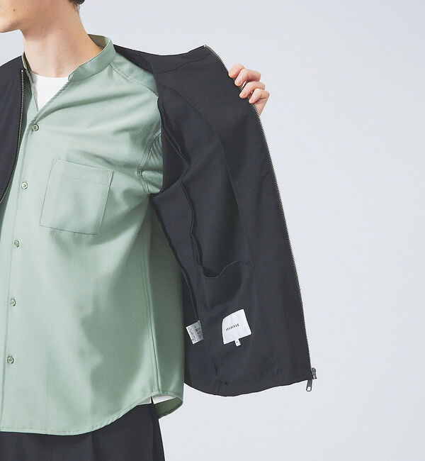 ABAHOUSE「【セットアップ対応】ノーカラー ジップ 　ブルゾン」|ブルゾン・スタジャン|