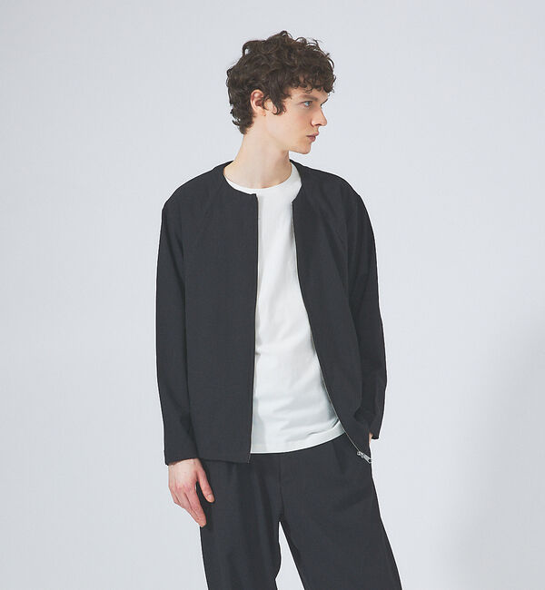 ABAHOUSE「【セットアップ対応】ノーカラー ジップ 　ブルゾン」|ブルゾン・スタジャン|