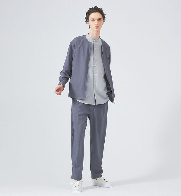 ABAHOUSE「【セットアップ対応】ノーカラー ジップ 　ブルゾン」|ブルゾン・スタジャン|