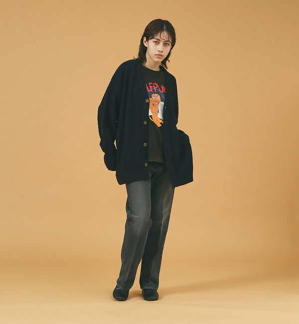 ABAHOUSE「【WEB限定】リップル編みVネックカーディガン/ アンサンブル/ユニセックス/R」|カーディガン|