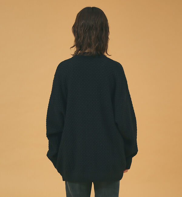 ABAHOUSE「【WEB限定】リップル編みVネックカーディガン/ アンサンブル/ユニセックス/R」|カーディガン|