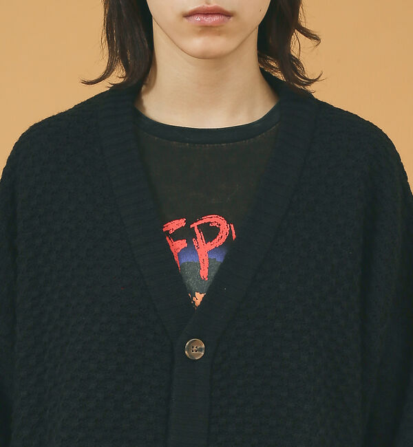 ABAHOUSE「【WEB限定】リップル編みVネックカーディガン/ アンサンブル/ユニセックス/R」|カーディガン|