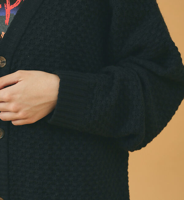 ABAHOUSE「【WEB限定】リップル編みVネックカーディガン/ アンサンブル/ユニセックス/R」|カーディガン|