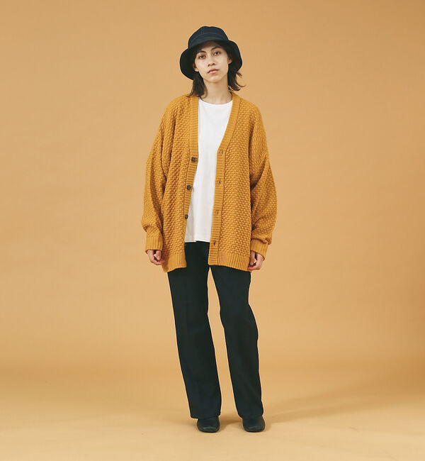 ABAHOUSE「【WEB限定】リップル編みVネックカーディガン/ アンサンブル/ユニセックス/R」|カーディガン|