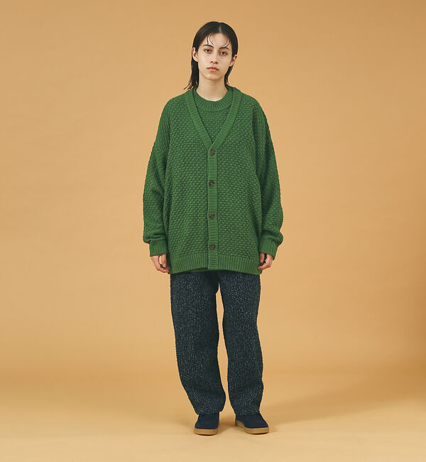 ABAHOUSE「【WEB限定】リップル編みVネックカーディガン/ アンサンブル/ユニセックス/R」|カーディガン|