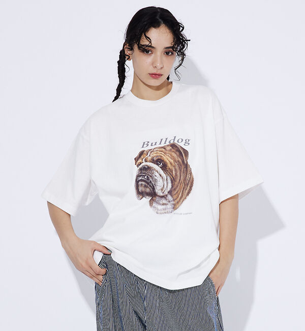 ABAHOUSE「【LEE/リー】　BULLDOG PRINT TEE /ブルドッグプリントTシャ」|Tシャツ・カットソー|ホワイト