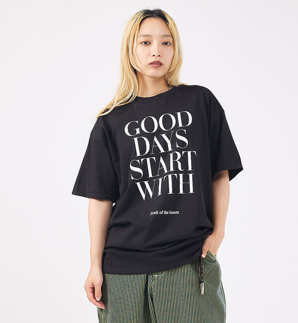 ABAHOUSE「【FRUIT OF THE LOOM/フルーツ オブ ザ ルーム】Print T」|Tシャツ・カットソー|ブラック系その他1