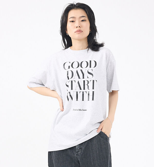 ABAHOUSE「【FRUIT OF THE LOOM/フルーツ オブ ザ ルーム】Print T」|Tシャツ・カットソー|グレー系その他1