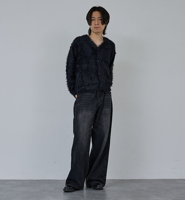 ABAHOUSE「【AH ABAHOUSE】ロングシャギー ニットカーディガン」|カーディガン|