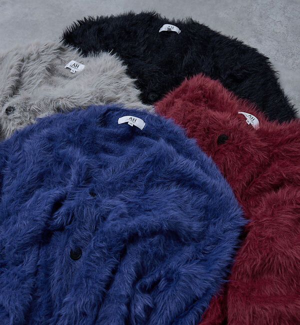 ABAHOUSE「【AH ABAHOUSE】ロングシャギー ニットカーディガン」|カーディガン|