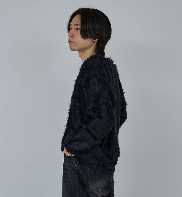ABAHOUSE「【AH ABAHOUSE】ロングシャギー ニットカーディガン」|カーディガン|