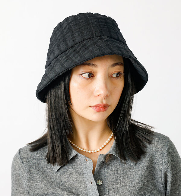 Rouge vif「【Ruben/ルーベン】ストライプシュリングハット【WEB限定】」|その他|ブラック